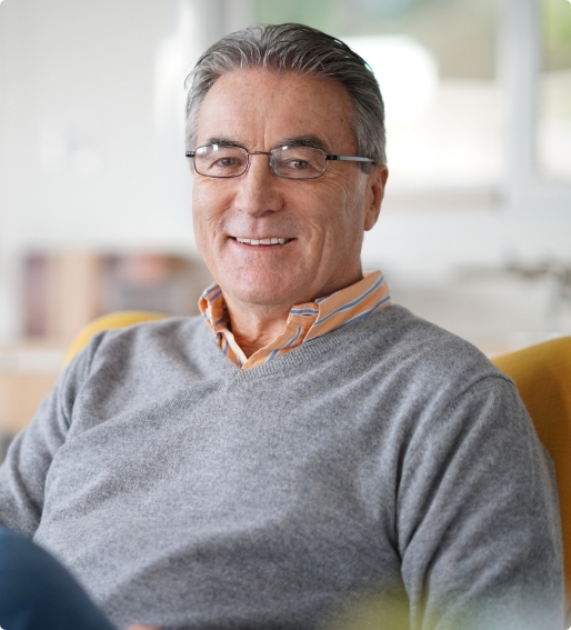 Older man smiling